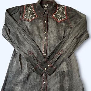 Rock 47 by Wrangler Embellished Western Shirt – Size M